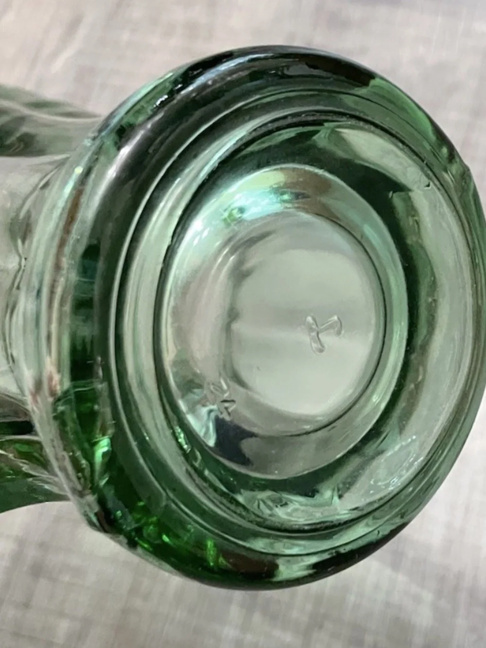 Vintage Coca-Cola Heavy Green Glass With Handle Coke Float Mug Cup Libby